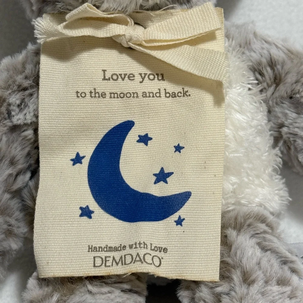 Demdaco Giving Collection Gray and Cream Plush Bear - NWT